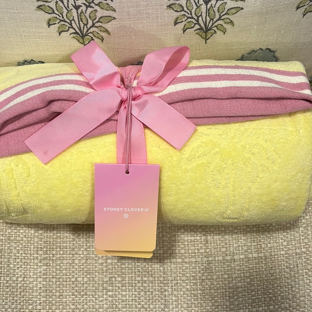 Stoney Clover Yellow Beach Towel
